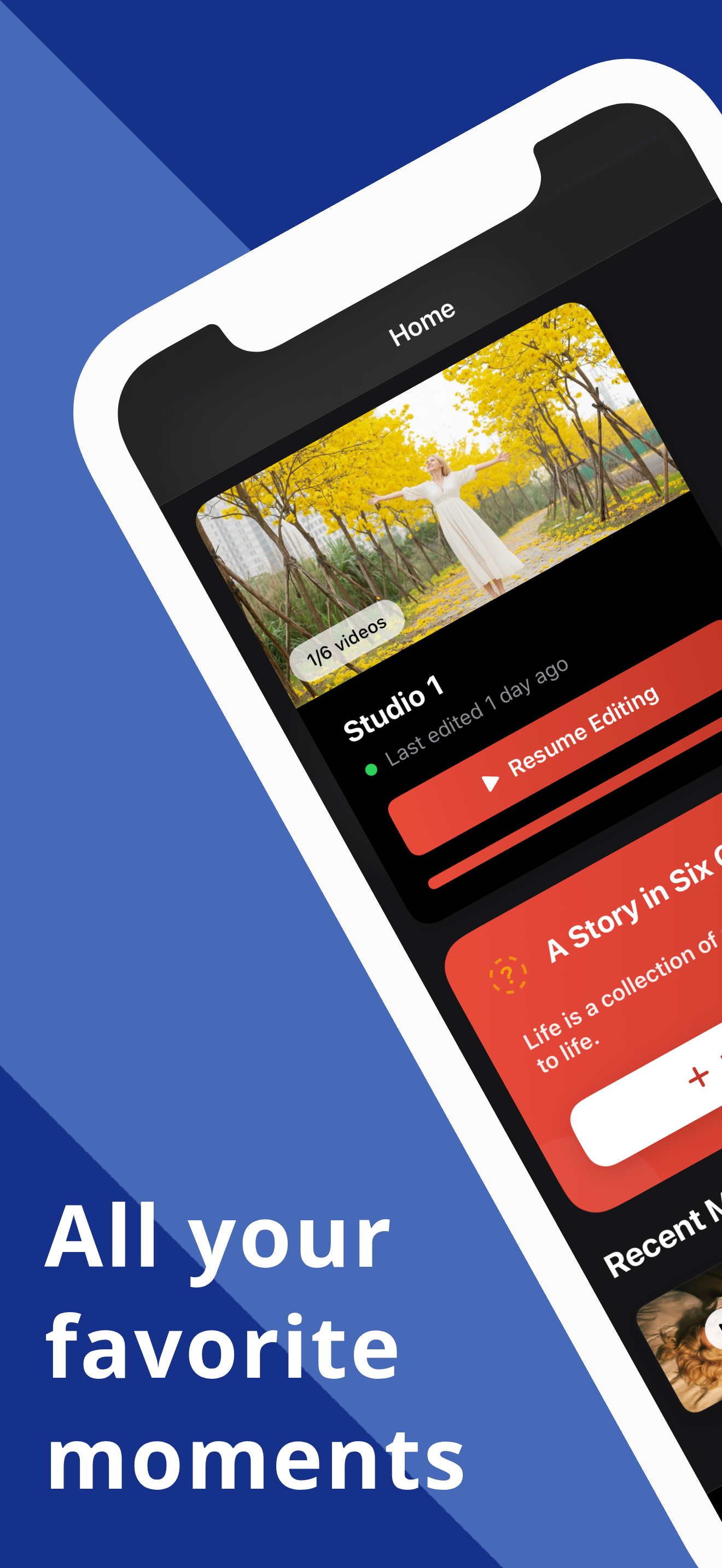 Vignette Home Screen